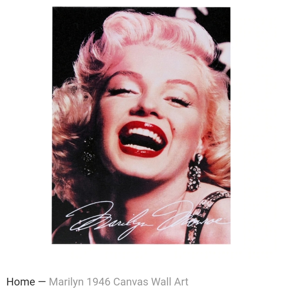 Marilyn Monroe Canvas Wall Art, reproduction circa 1946